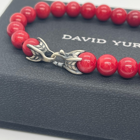 David Yurman Red Spiritual Beads Bracelet, 8mm - Picture 3 of 8